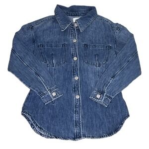 Dear John‎ Women's XS Jean Denim Long Sleeve Shirt Dress Blue